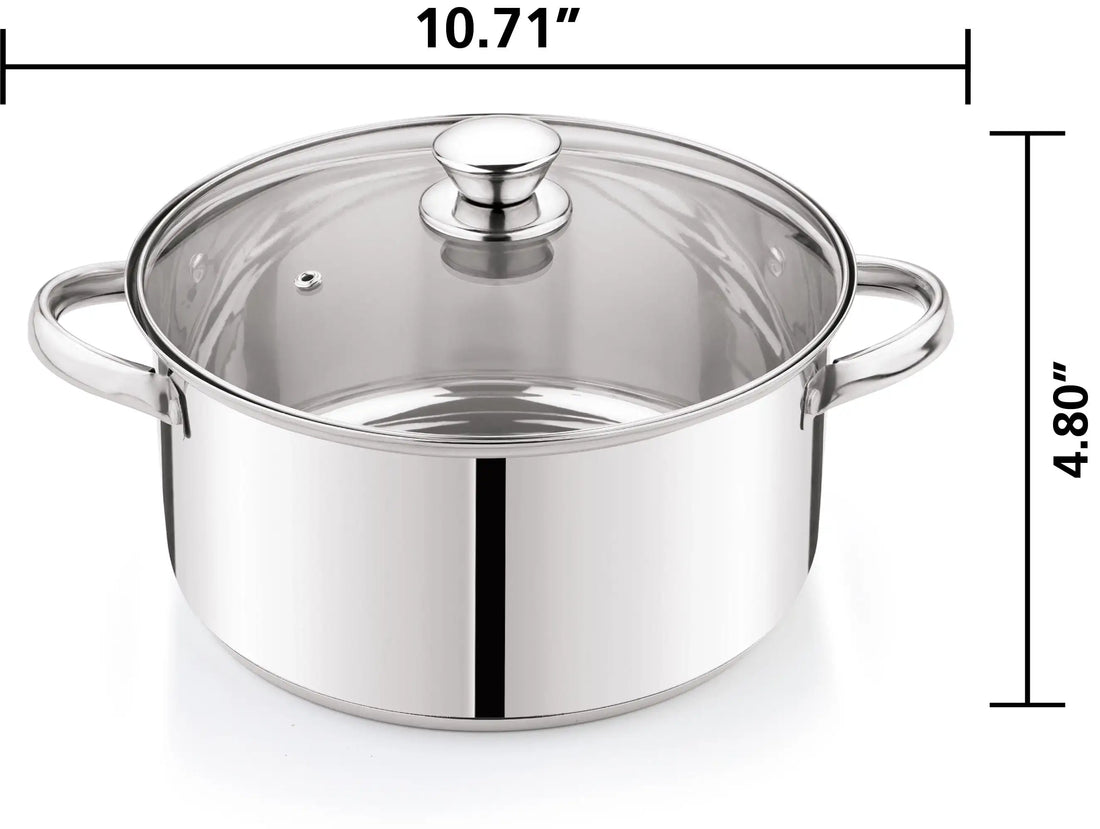 10-Piece Nonstick Stainless Steel Cookware Set – Durable & Stylish Cookware for Everyday Homemaking