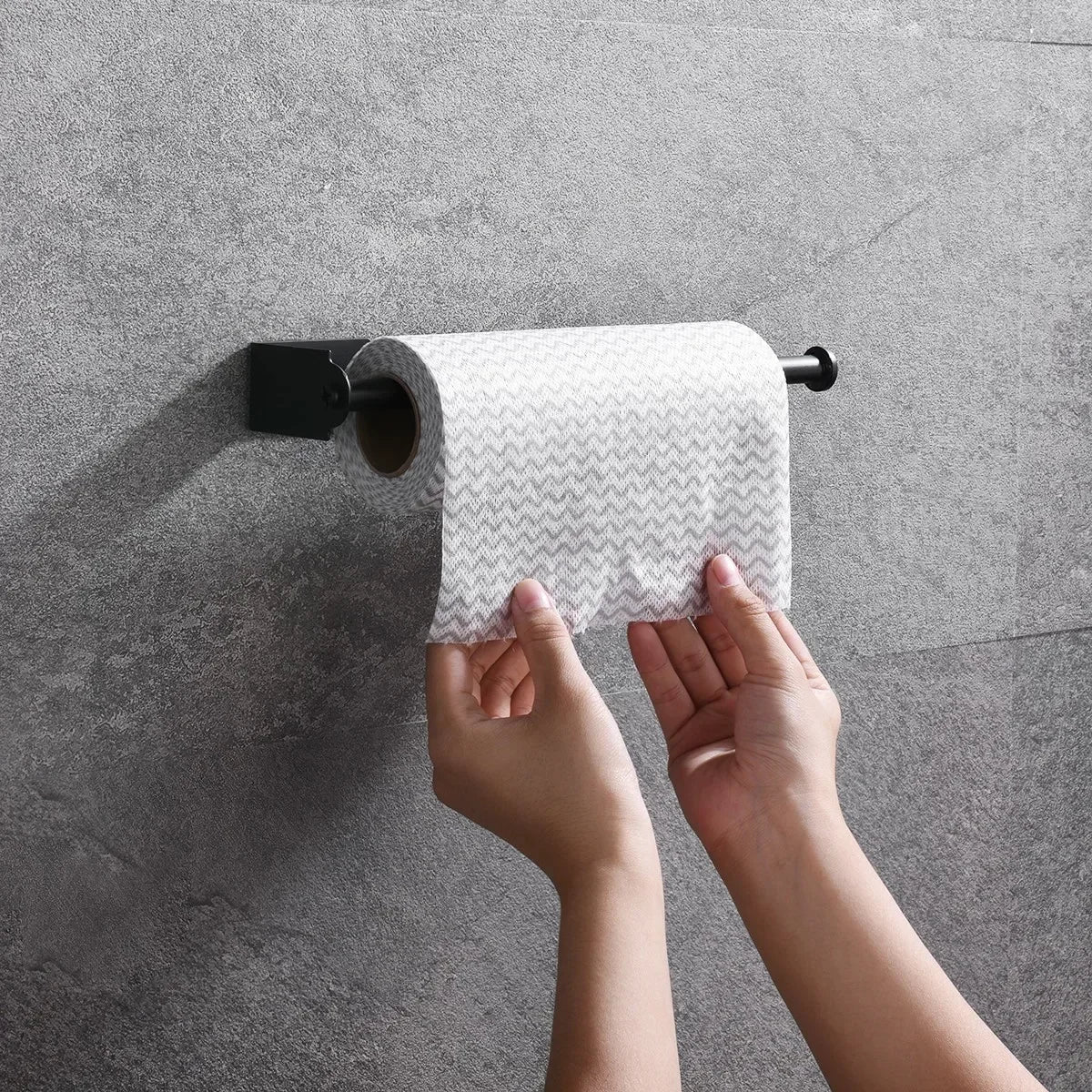 Self-Adhesive Toilet Paper Holder – No-Drill Wall Mount for Bathroom & Kitchen