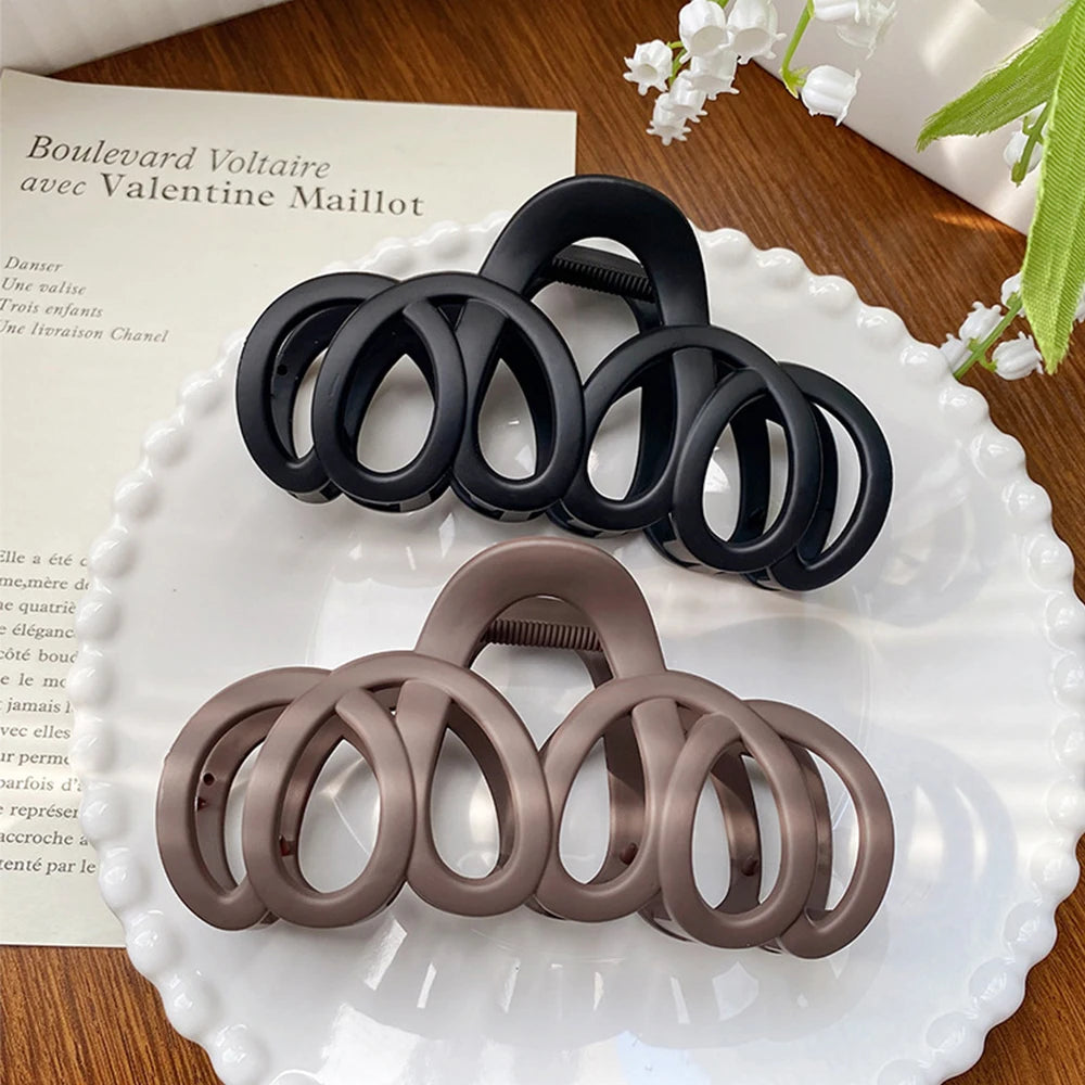 Frosted Bow Hair Claw Clip – Korean Style Barrette