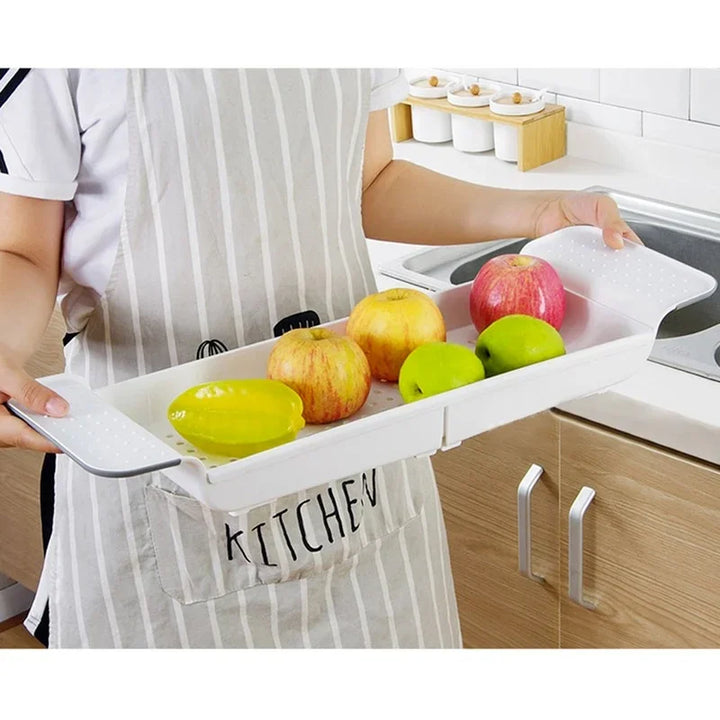 Extendable Bamboo Bathtub Tray – Bath Caddy Rack with Book, Towel & Accessory Holder