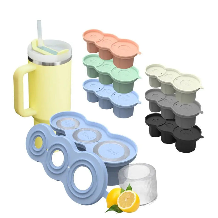 Silicone Ice Molds for Stanley Cup – Cylinder-Shaped Ice Tray for Water Bottles