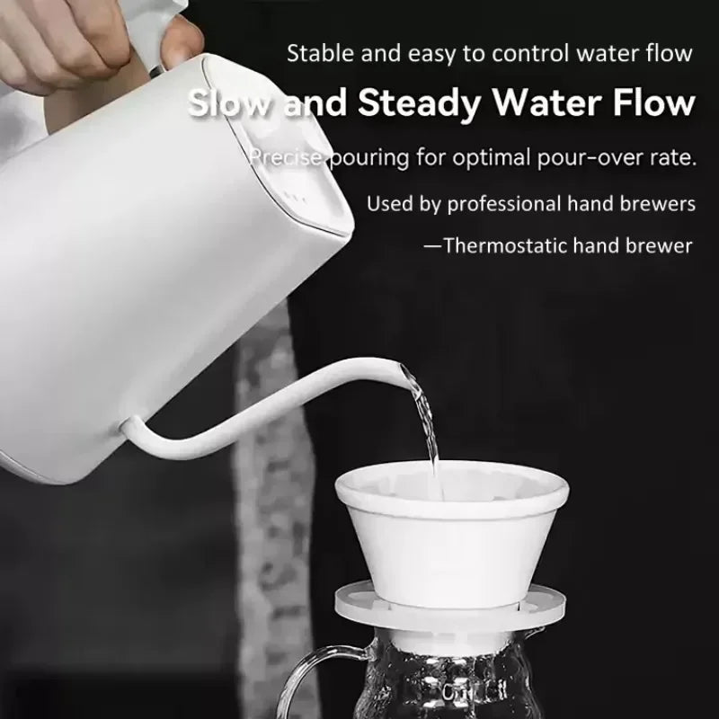 Electric Coffee Pot 1000ml – Coffee Pot with LED Screen, Adjustable Temperature, Intelligent Electric Gooseneck Coffee Pot