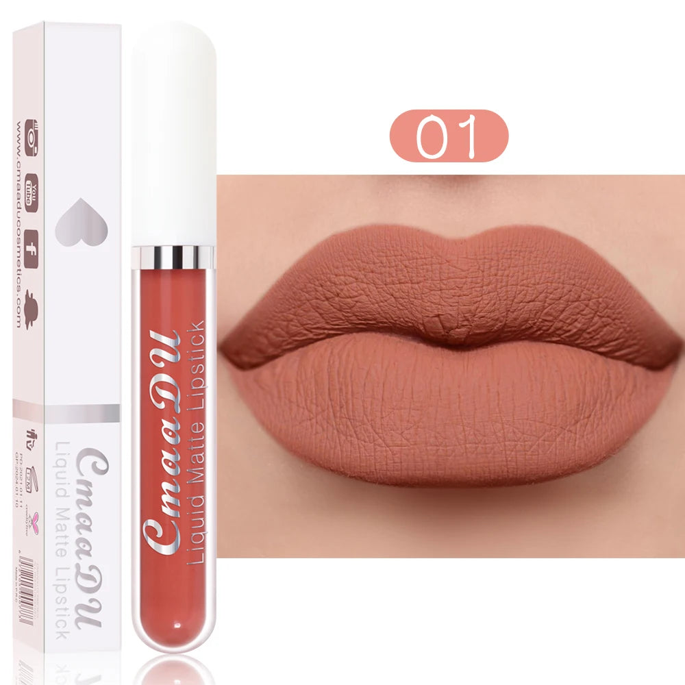 CmaaDu Matte Liquid Lipstick – Long-Lasting, Waterproof Red Lip Stain