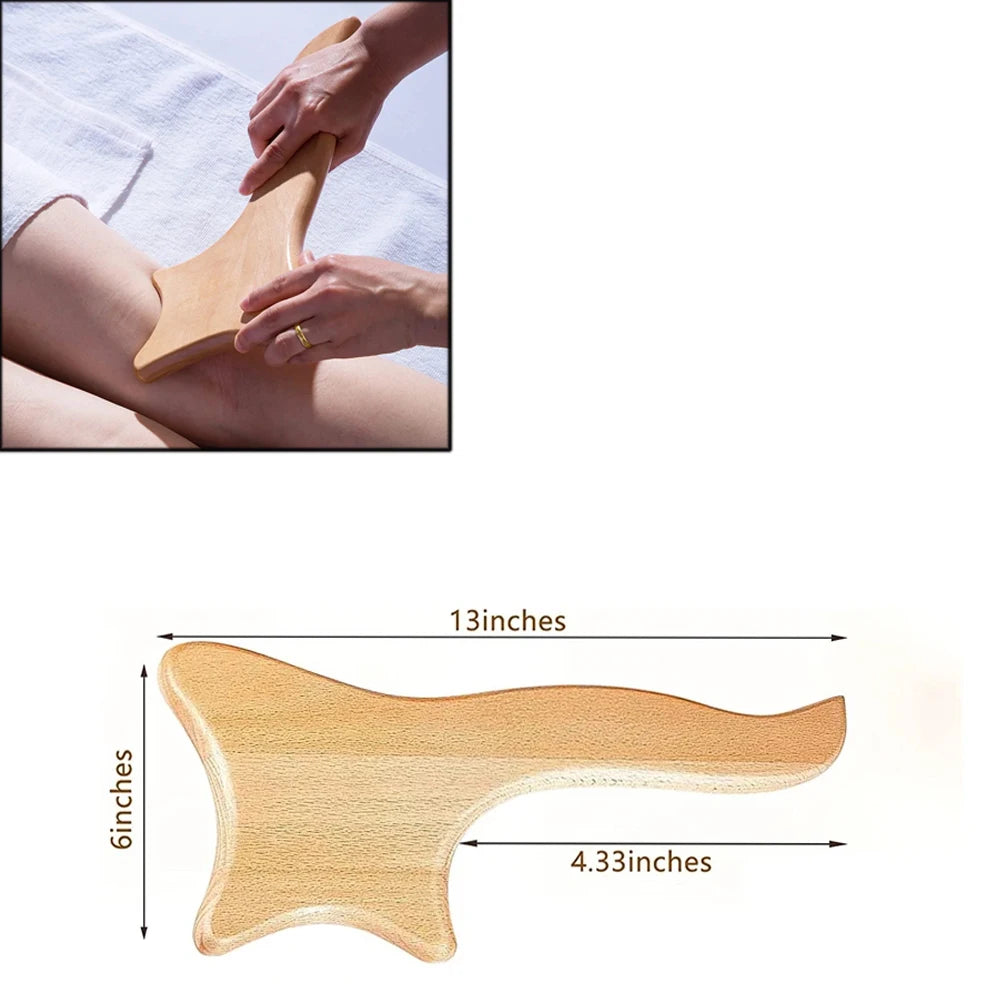 Wood Therapy Massager – Anti-Cellulite Gua Sha Tool, Deep Tissue Relaxation & Body/Face Lifting Roller, Maderoterapia Massage Tool