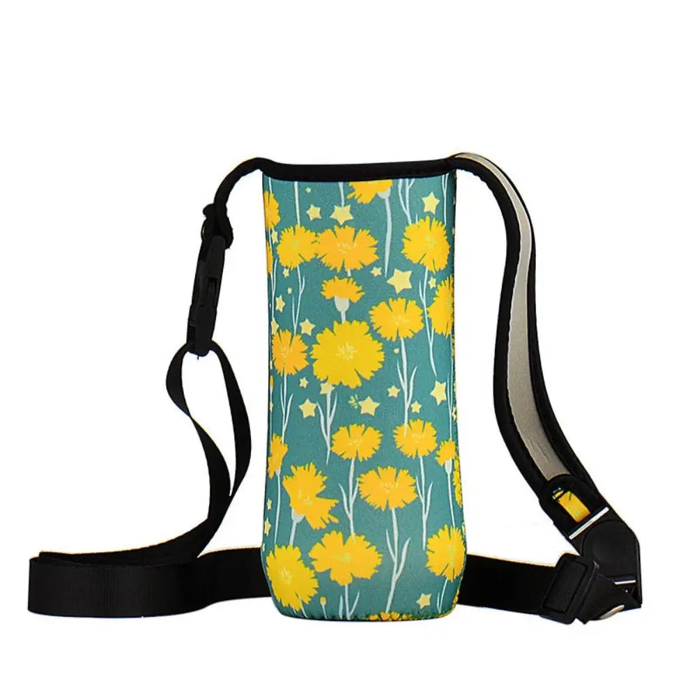 Portable Water Bottle Sleeve with Shoulder Strap – Insulated Pouch for Sports & Camping