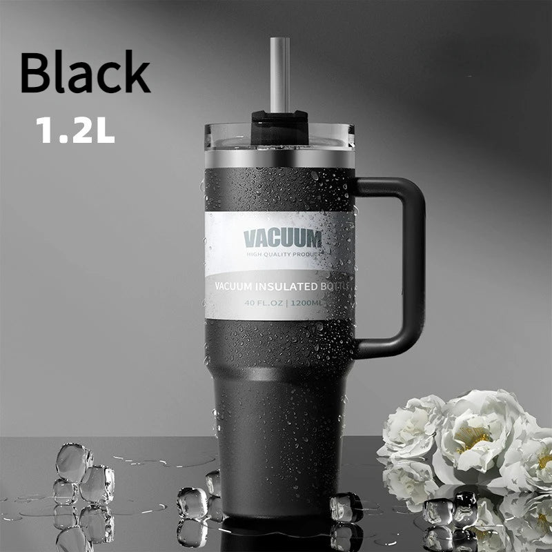 Stainless Steel Car Tumbler with Straw – 304 Insulated