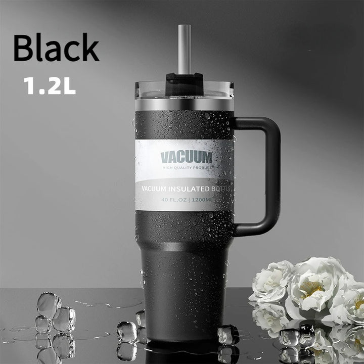 Stainless Steel Car Tumbler with Straw – 304 Insulated