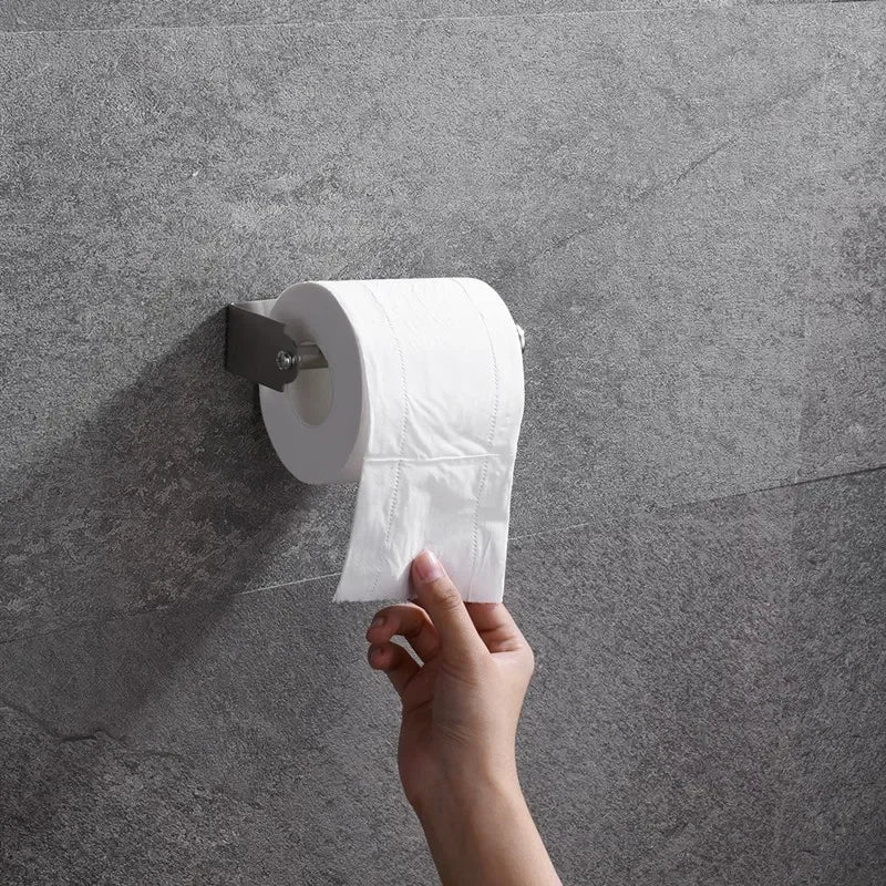 Self-Adhesive Toilet Paper Holder – No-Drill Wall Mount for Bathroom & Kitchen