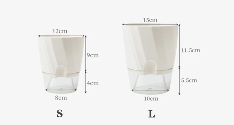 Self-Watering Hydroponic Flower Pot – Double Layer Design