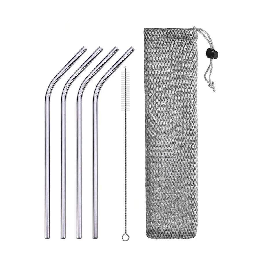 UPORS Reusable 304 Stainless Steel Straw Set