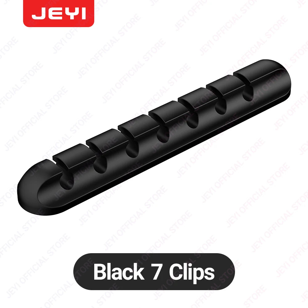 JEYI Adhesive Cable Clips – Cord Organizer for Desk, USB, Power & Charging Cables