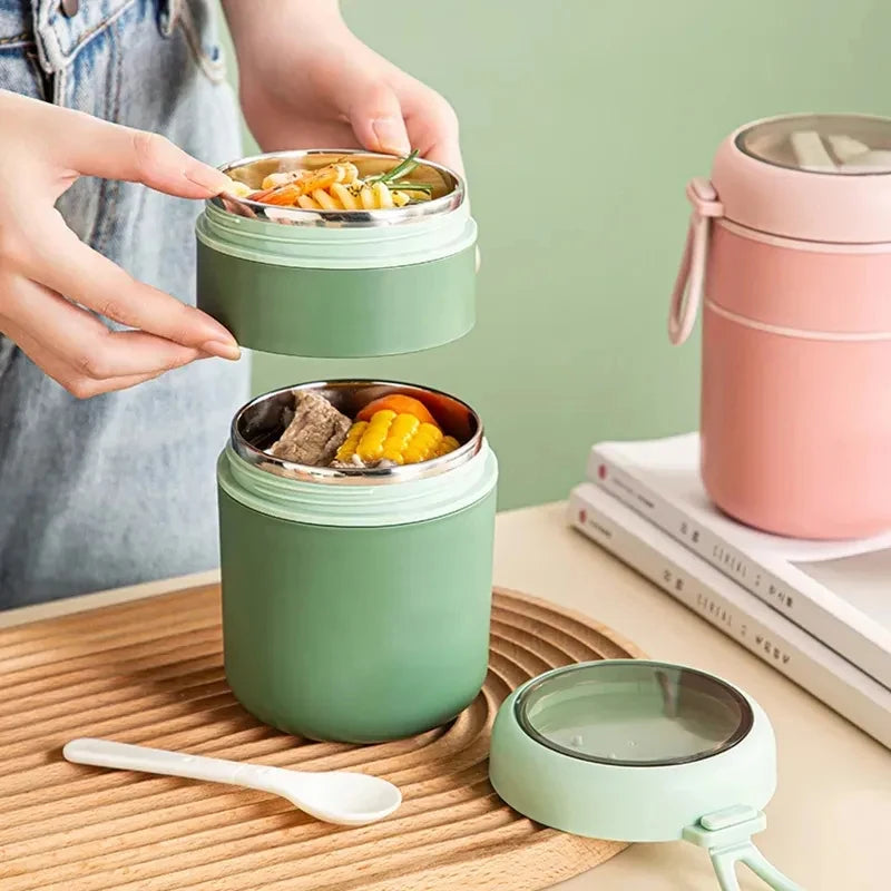 530ML/710ML Food Thermal Jar – Insulated Soup Cup Thermos for Hot Food, Stainless Steel Lunch Box for Kids