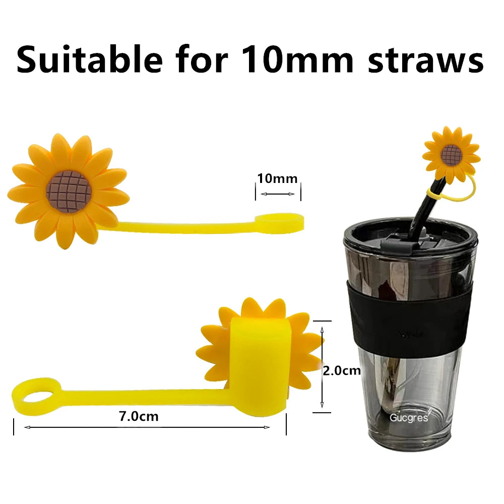Disney Cartoon Straw Cap – Reusable Splash-Proof Cover