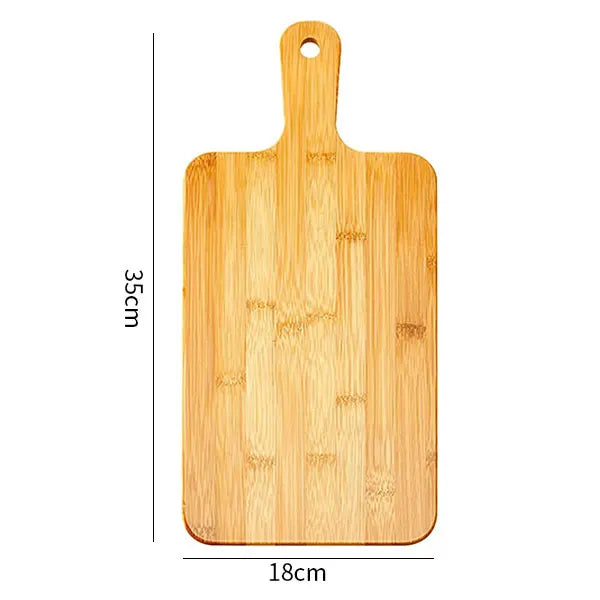 Bamboo Cutting Board with Handle – Large Wooden Serving & Chopping Board for Kitchen Use