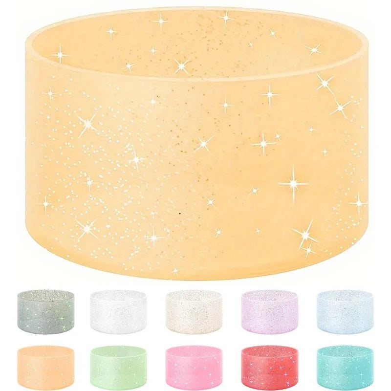 Silicone Glitter Bottle Bottom Sleeve – Anti-Slip Tumbler Cup Protector