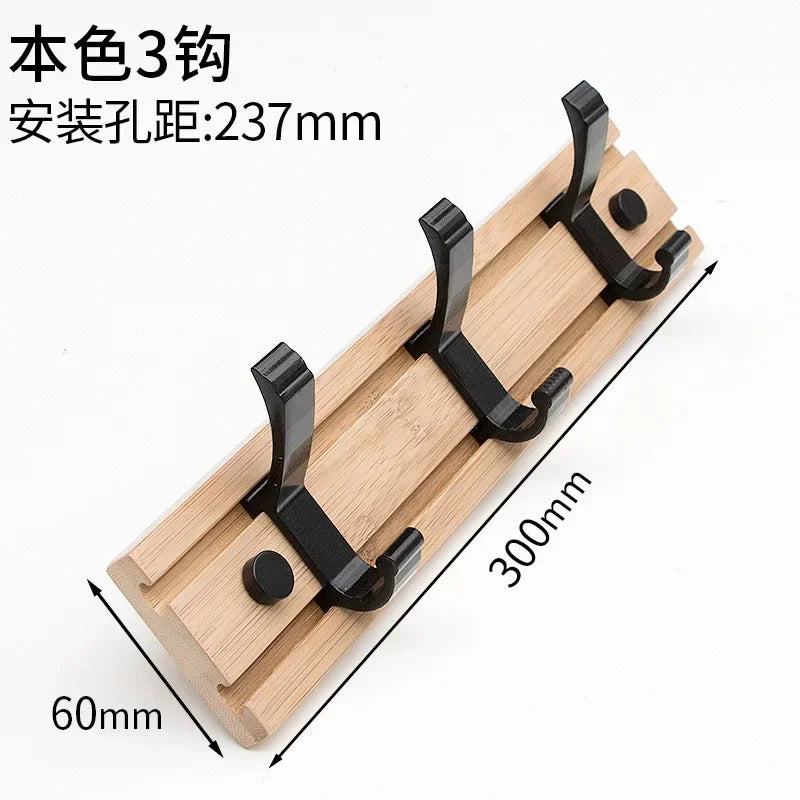 Nordic Style Bamboo Coat Rack – Bedroom & Living Room Clothes Hanger with Hooks