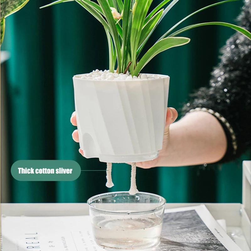 Self-Watering Hydroponic Flower Pot – Double Layer Design