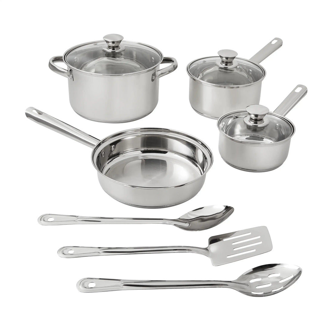 10-Piece Nonstick Stainless Steel Cookware Set – Durable & Stylish Cookware for Everyday Homemaking