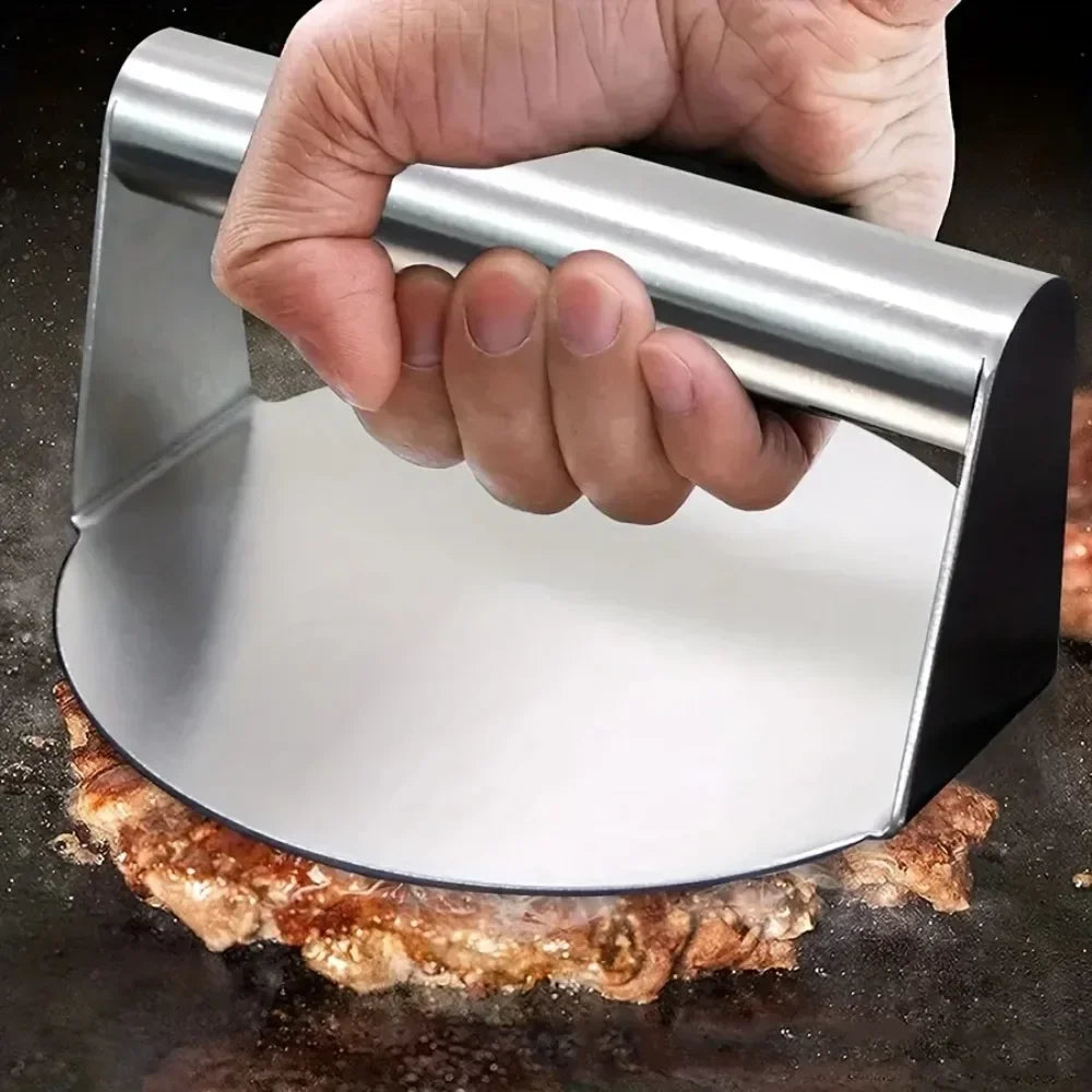 Stainless Steel Smash Burger Press – Hamburger Patties Meat Masher