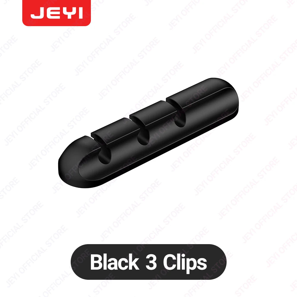 JEYI Adhesive Cable Clips – Cord Organizer for Desk, USB, Power & Charging Cables