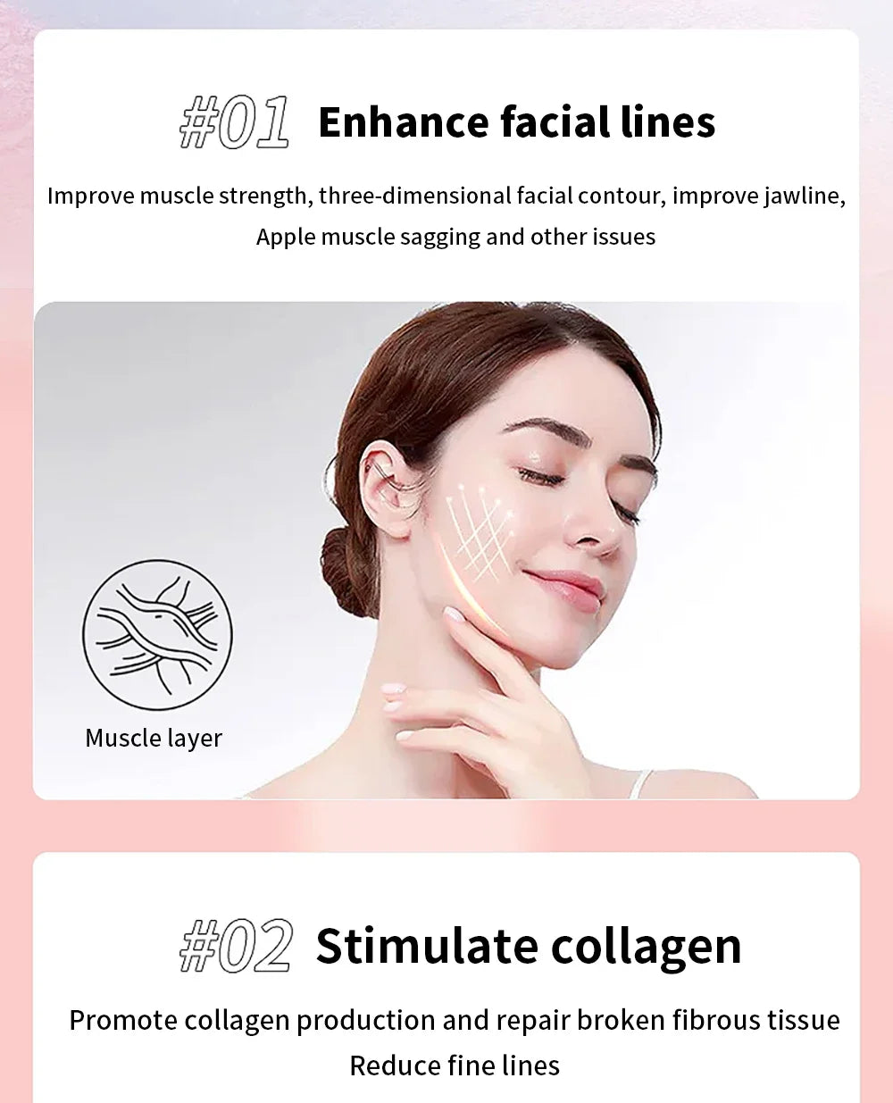 Mini Microcurrent Face Lifting Device – EMS Firming & Contouring Tool