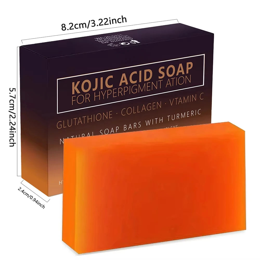 Turmeric Kojic Acid Massage Soap – Handmade for Face & Body
