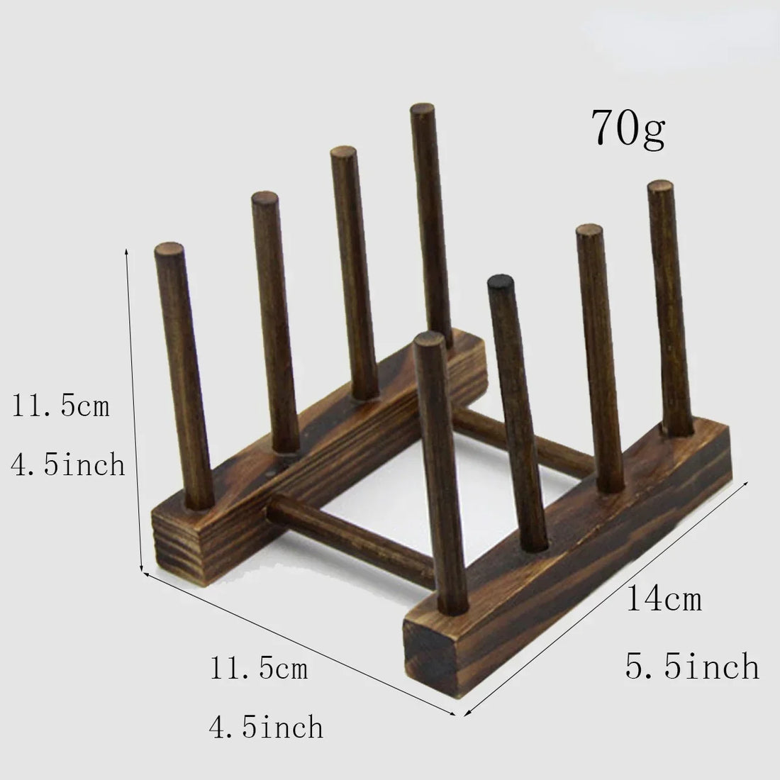 Bamboo Dish Drainer Rack & Plate Display Stand