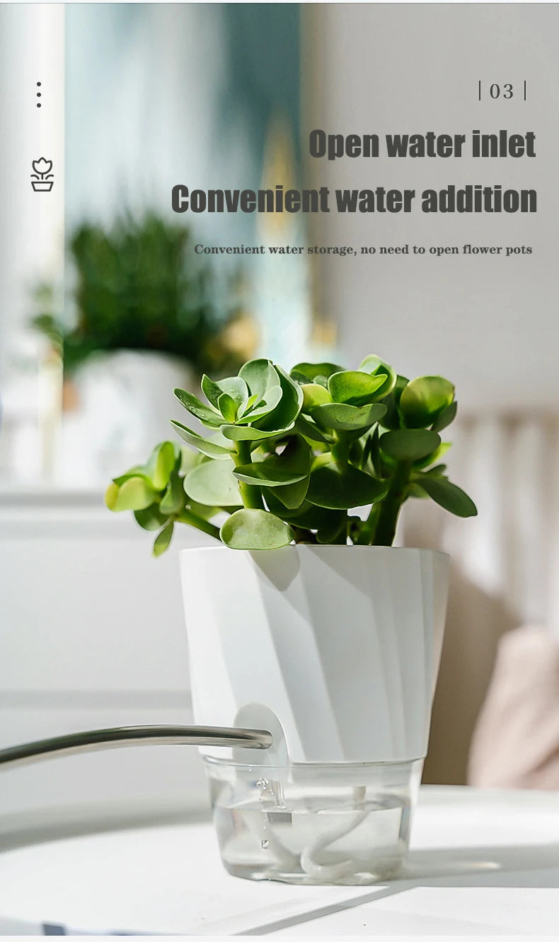Self-Watering Hydroponic Flower Pot – Double Layer Design