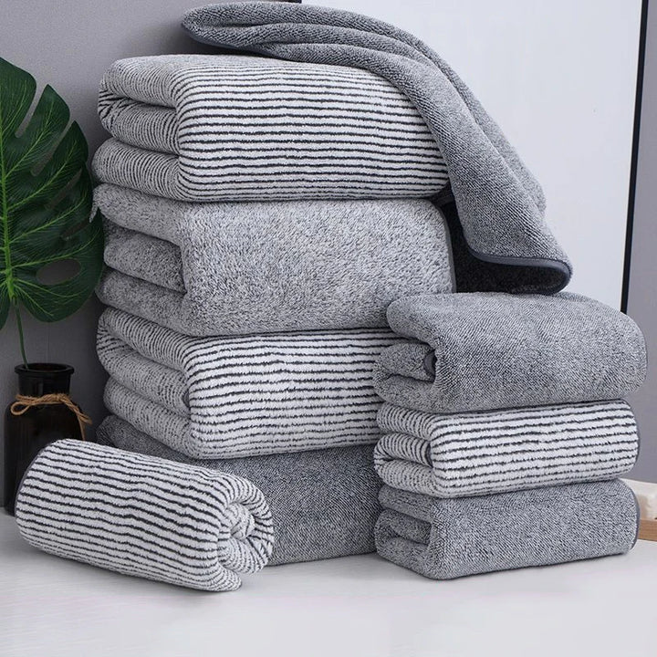 Bamboo Charcoal Coral Velvet Bath Towel – Super Absorbent