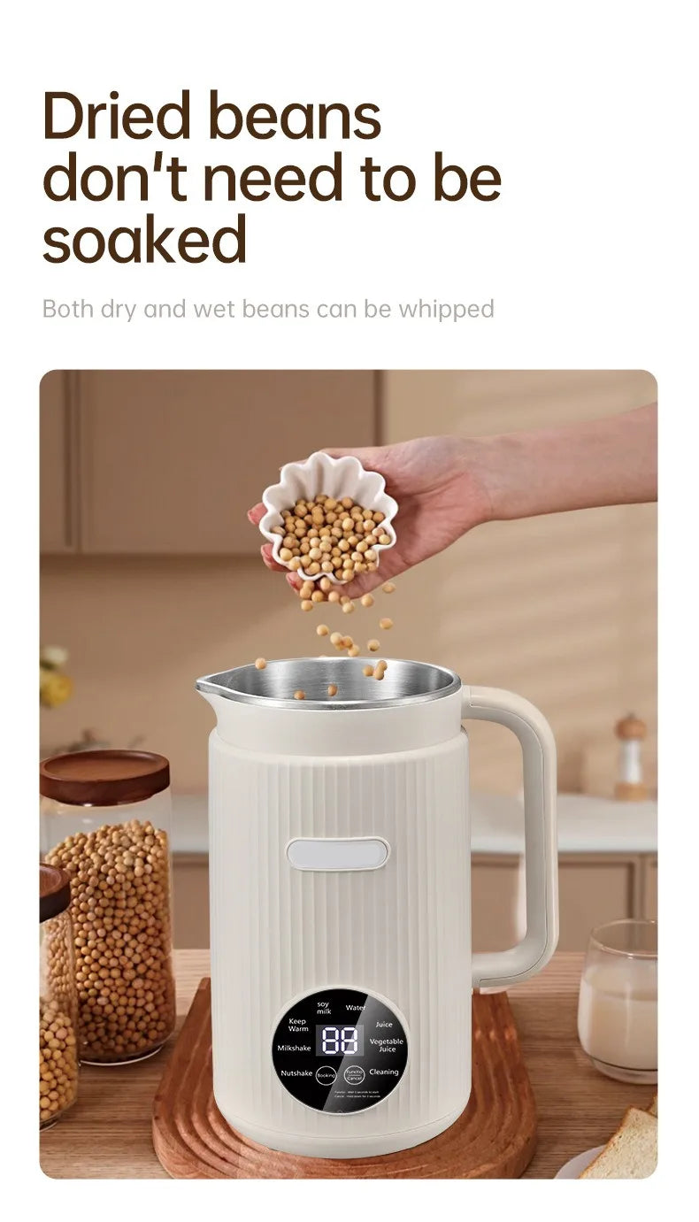 Multifunctional Electric Soybean Milk Machine – 220V/110V Food Blender & Juice Maker