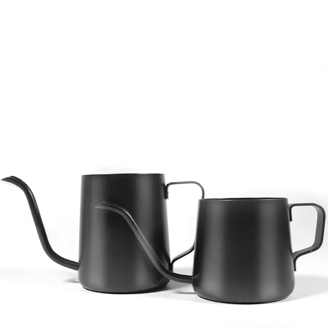 Long Narrow Spout Coffee Pot – 8.5oz/12oz Small Fine Stainless Steel Pour Over Drip Coffee Pot, Gooseneck Tea Kettle (Black)
