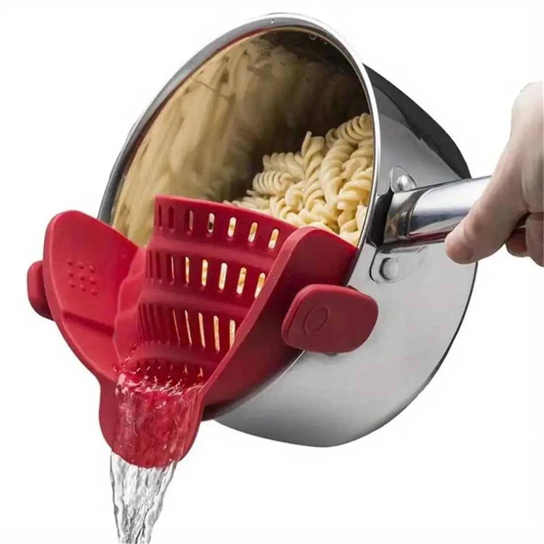 1PC Adjustable Clip-On Pot Strainer – Strainer for Pots, Pans, and Bowls, Kitchen Pot Strainer