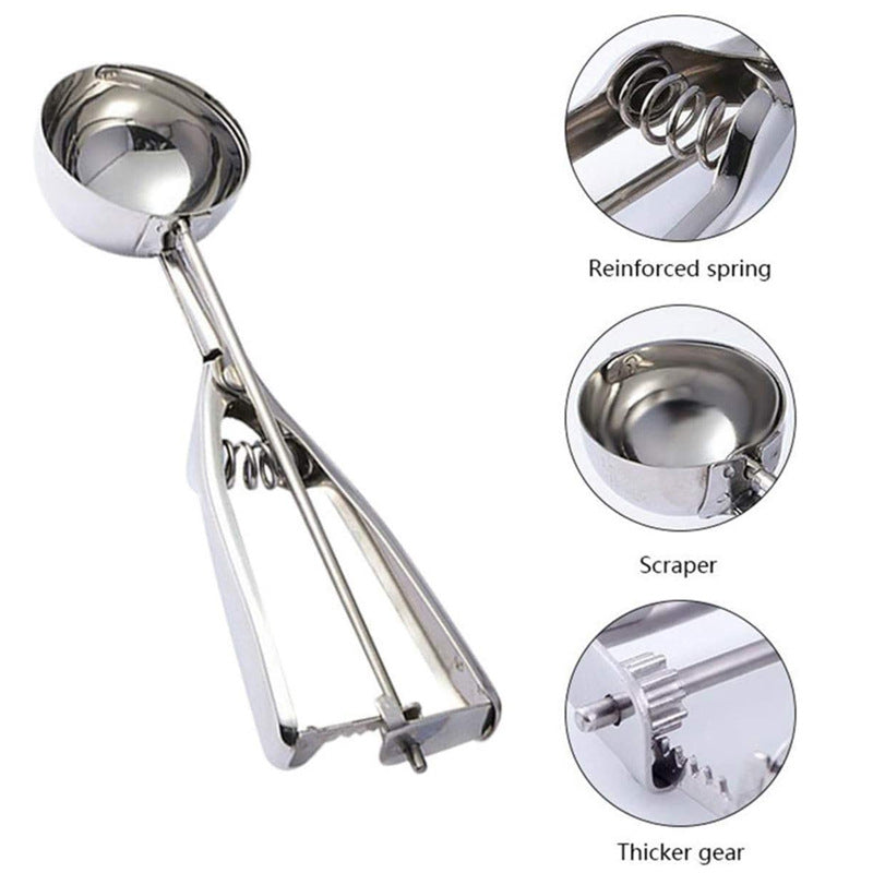 Multi-Style Stainless Steel Ice Cream Scoop Ball Digger – Handmade Ice Cube Mold, Easy Demoulding Kitchen Accessories