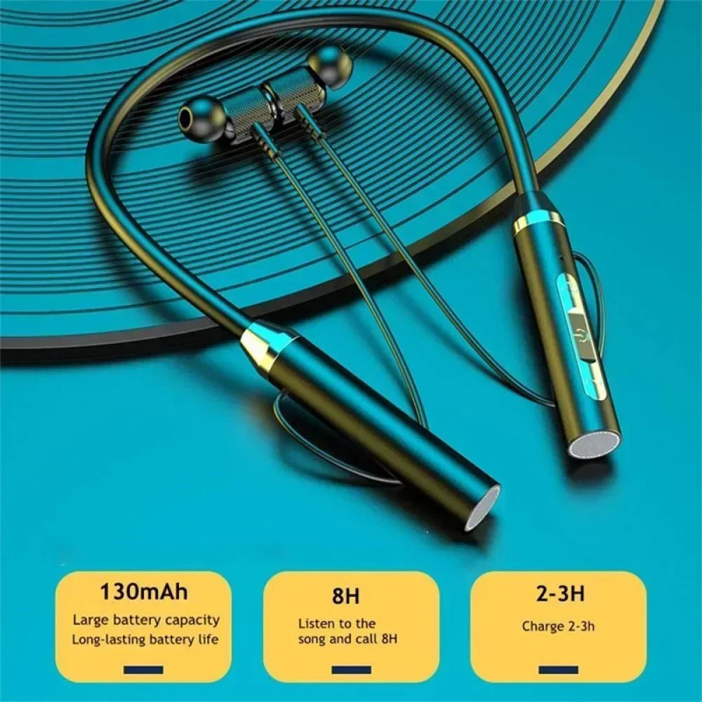 K58 Wireless Bluetooth Neckband Earphones – Waterproof Sports Headset with Mic