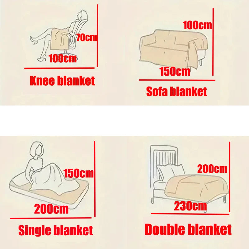 Rabbit Velvet Flannel Blanket – Thick & Warm Winter Comfort