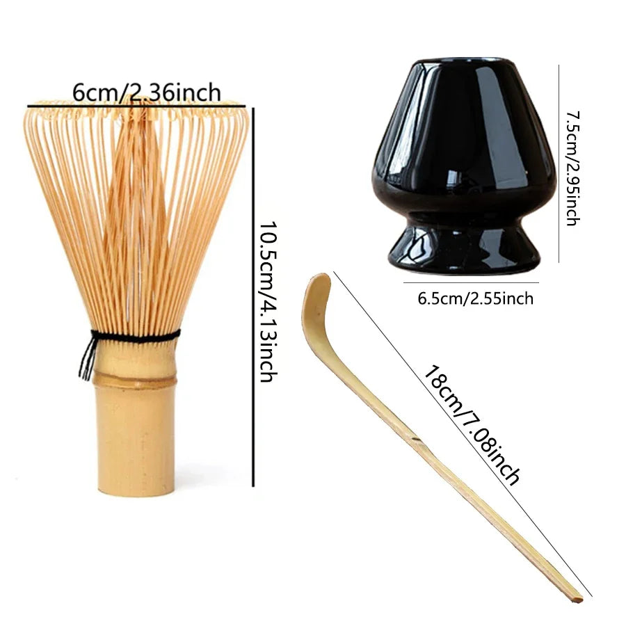 3PCS Japanese Matcha Set – Bamboo Buddha Tea Spoon & Tea Stirring Tools for Tea Preparation