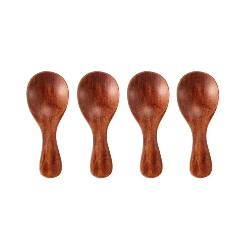 4Pcs Mini Wooden Spoons – Small Kitchen Spice & Condiment Spoons