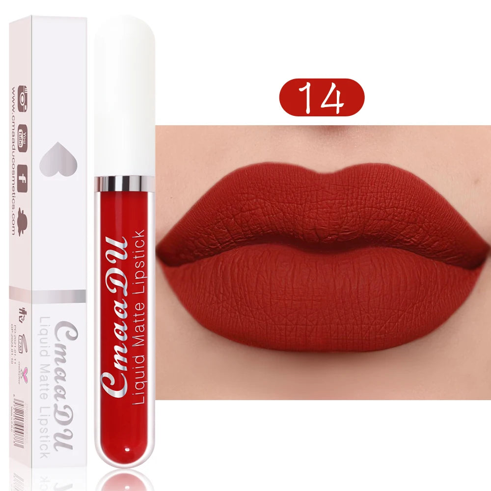 CmaaDu Matte Liquid Lipstick – Long-Lasting, Waterproof Red Lip Stain