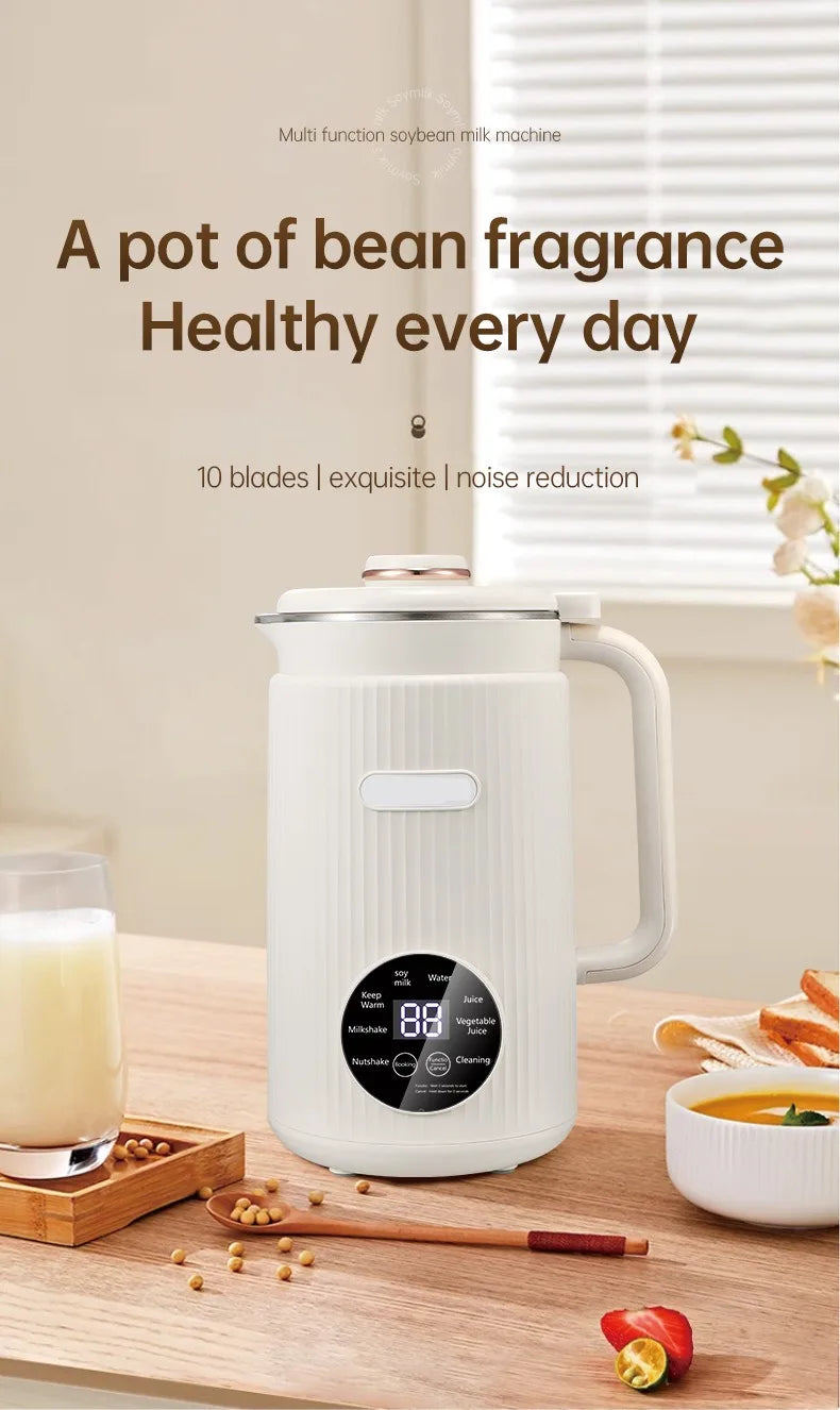Multifunctional Electric Soybean Milk Machine – 220V/110V Food Blender & Juice Maker