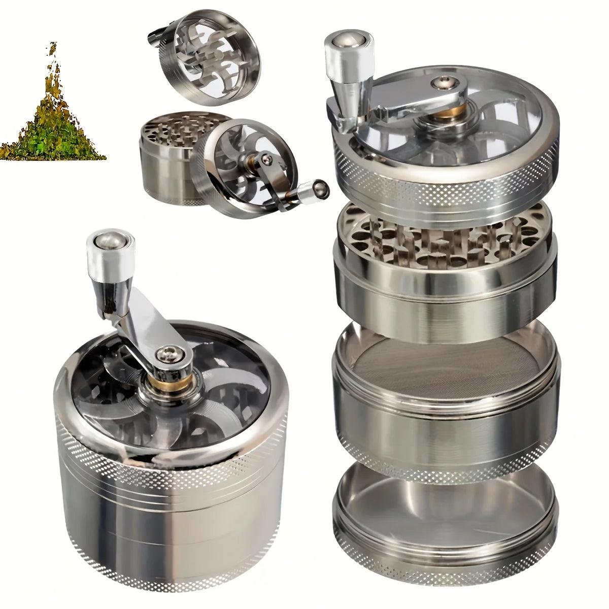 Nut and Hard Spice Grinder – Manual Crusher for Nutmeg, Ginger, Rock Salt, and Peppercorns