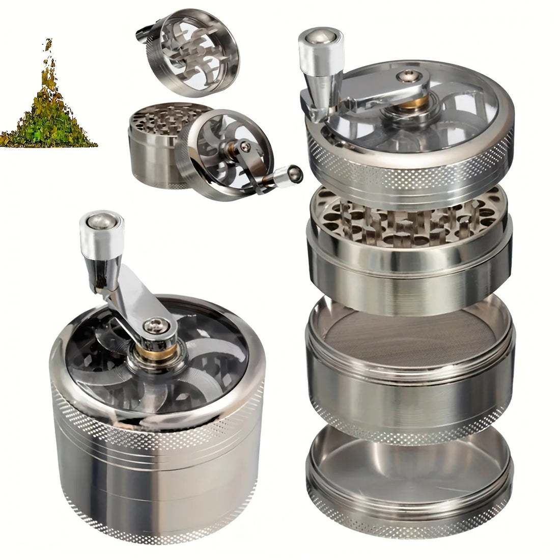 Nut and Hard Spice Grinder – Manual Crusher for Nutmeg, Ginger, Rock Salt, and Peppercorns