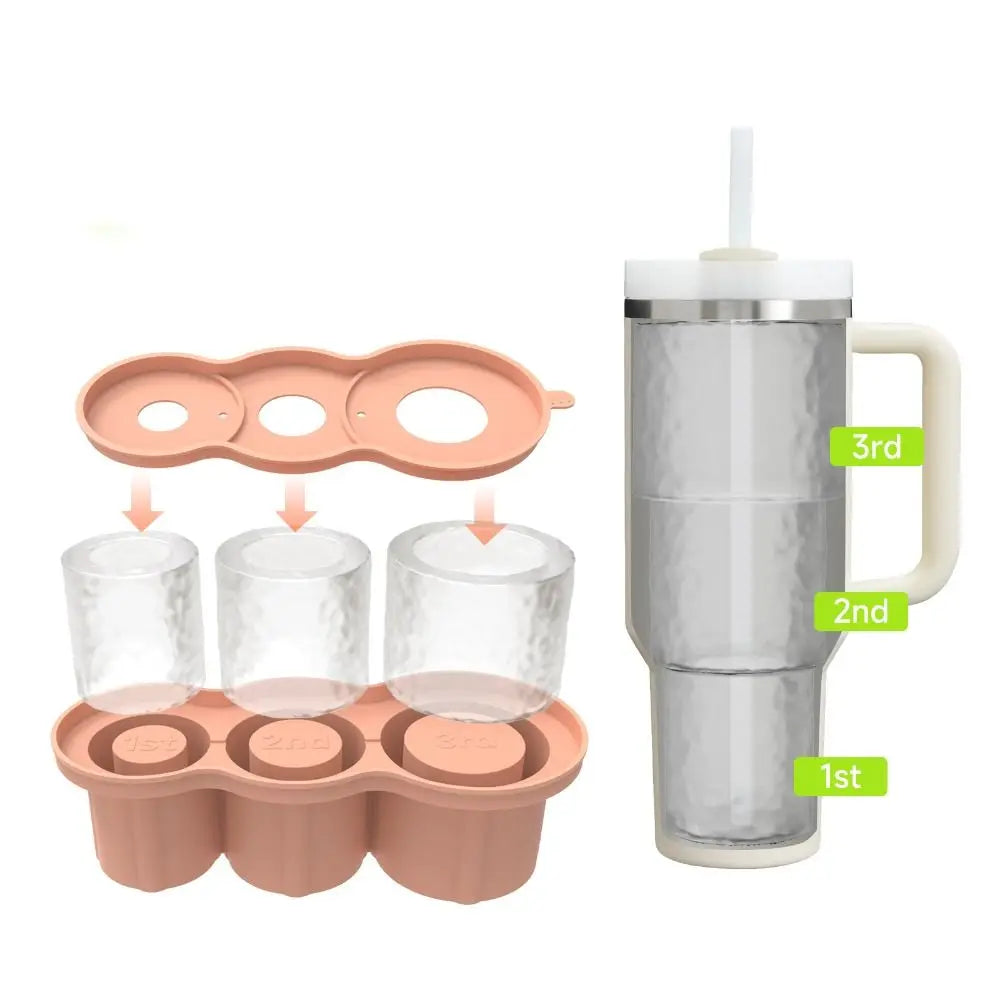 Silicone Ice Molds for Stanley Cup – Cylinder-Shaped Ice Tray for Water Bottles
