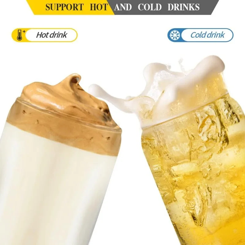 20-Pack Glass Cups with Bamboo Lids and Glass Straws – 16oz Beer Can Shaped Drinking Glasses