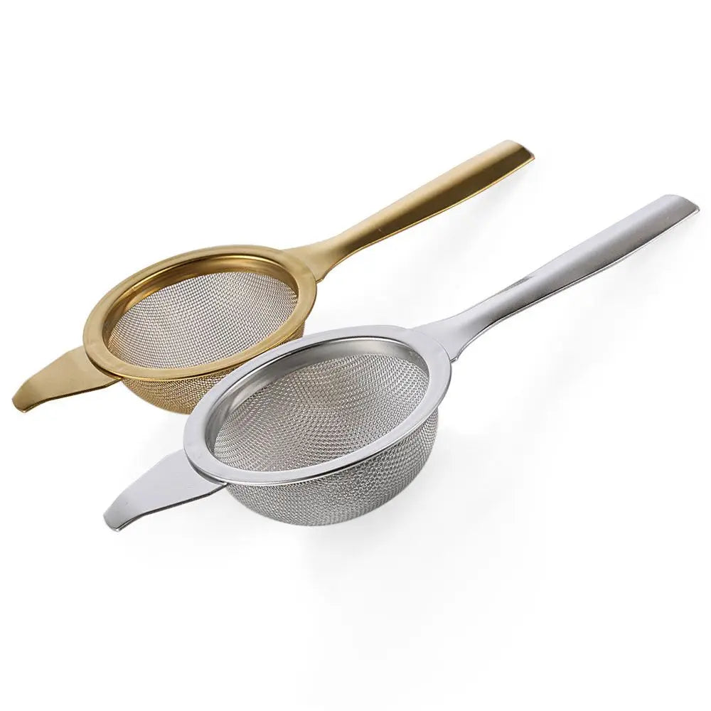 1 Set Fine Tea Strainer Filters – Kongfu Stainless Steel Mesh Colander, Reusable Teapot Infuser with Handle, Cookware