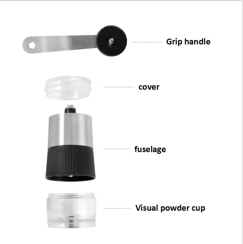 New Mini Hand Shake Manual Coffee Grinder – Stainless Steel Ceramic Core