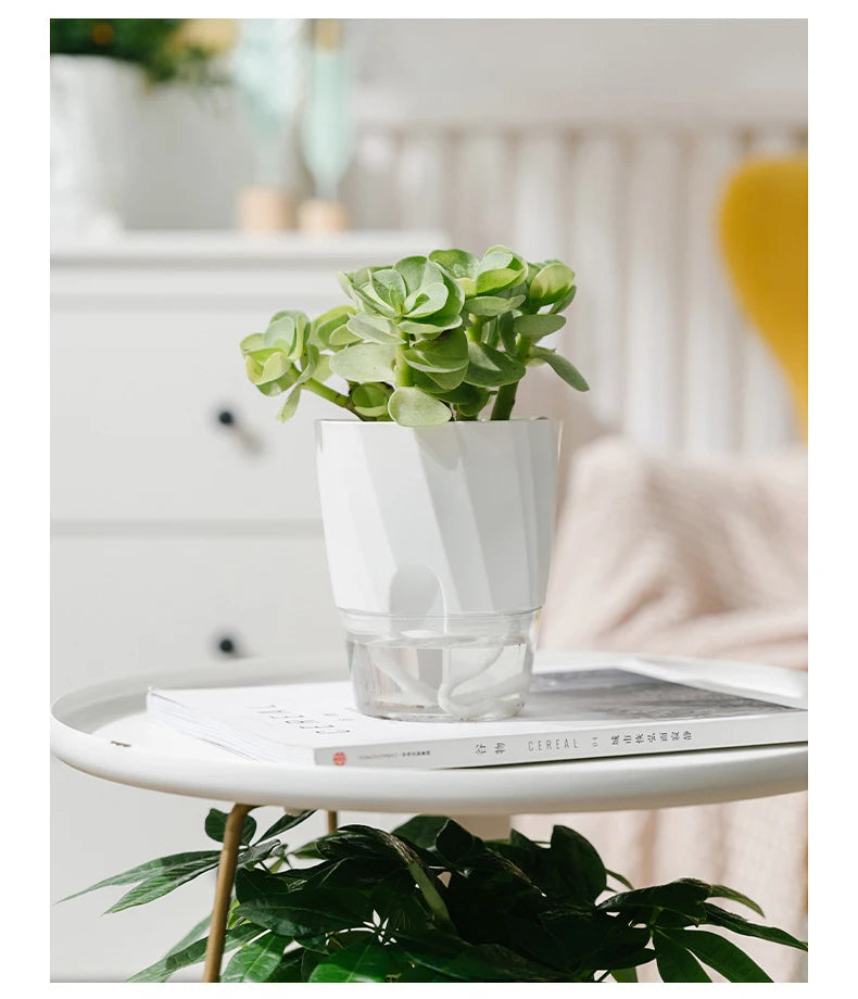 Self-Watering Hydroponic Flower Pot – Double Layer Design