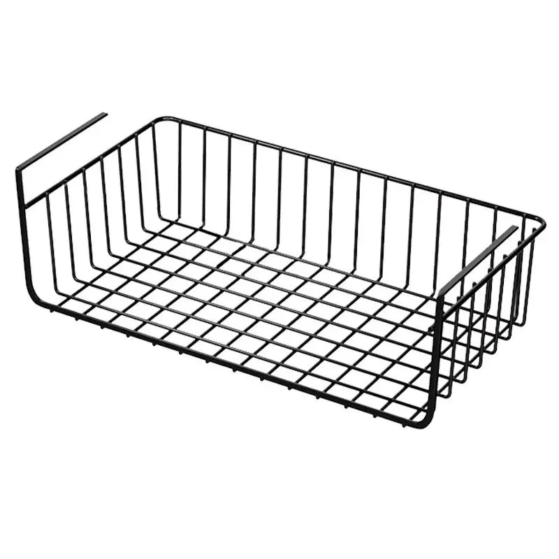 Iron Hanging Storage Basket – Under Cabinet or Wall Mount