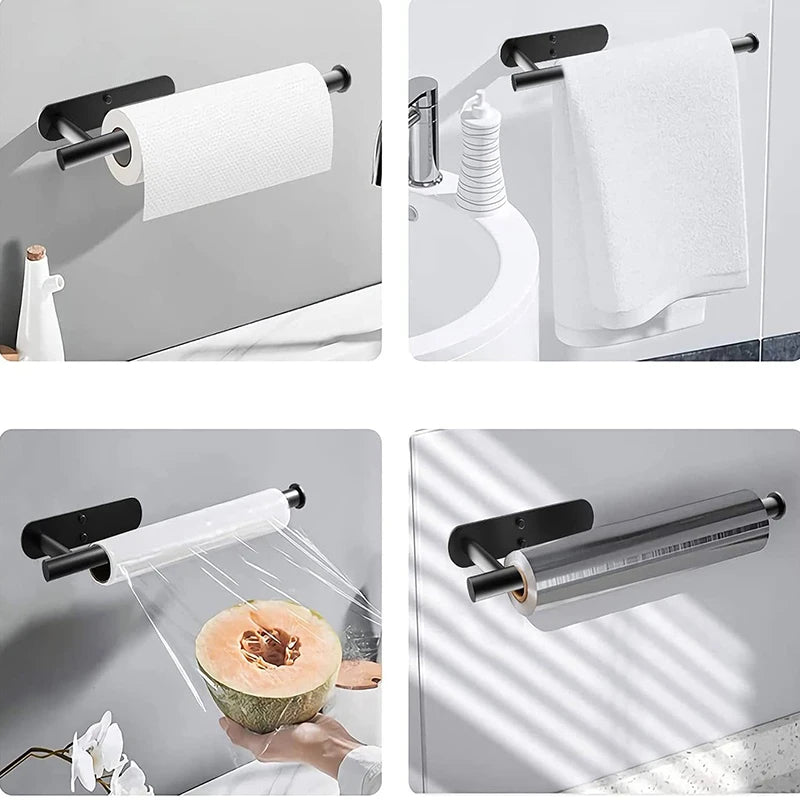 Self-Adhesive Toilet Paper Holder – No-Drill Wall Mount for Bathroom & Kitchen