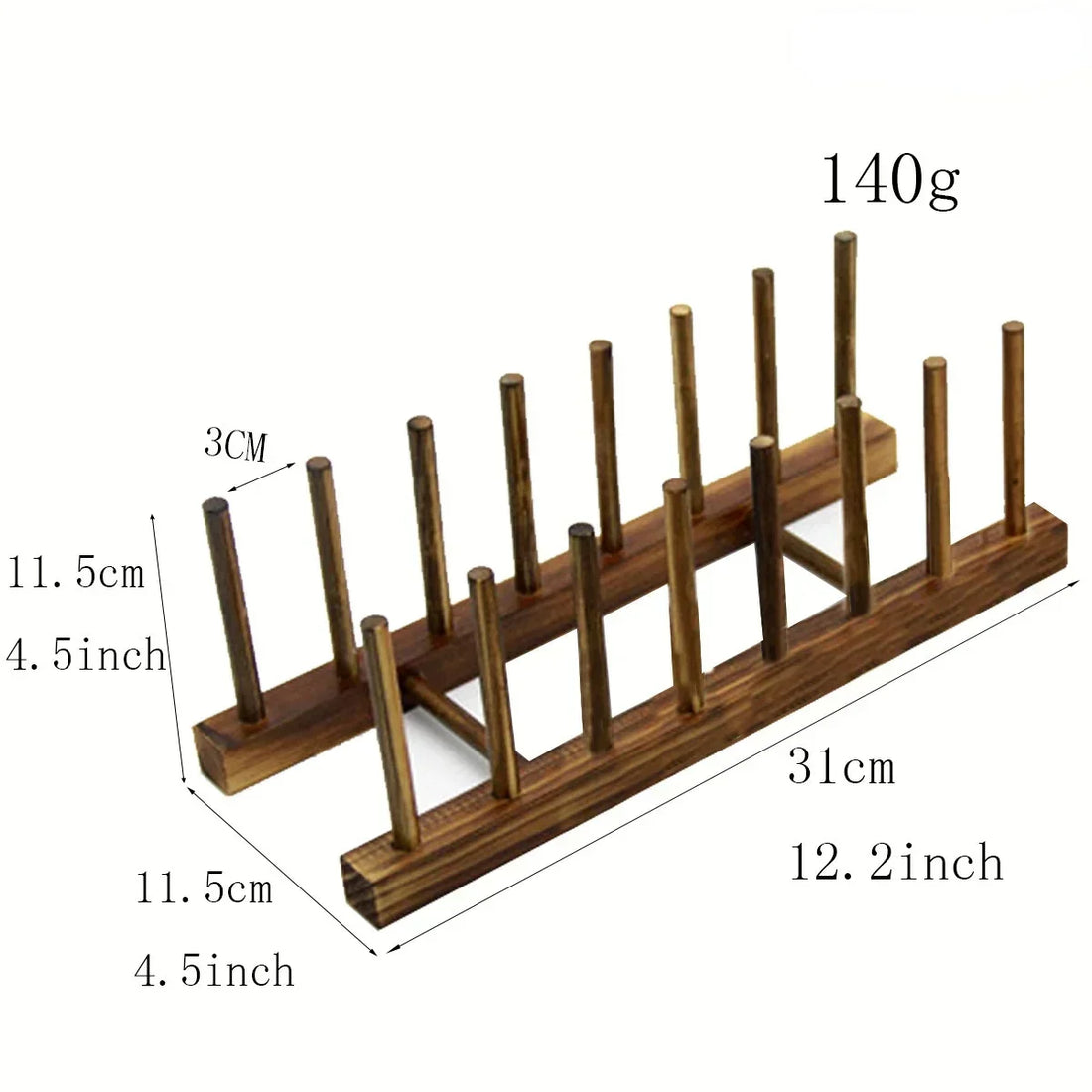 Bamboo Dish Drainer Rack & Plate Display Stand