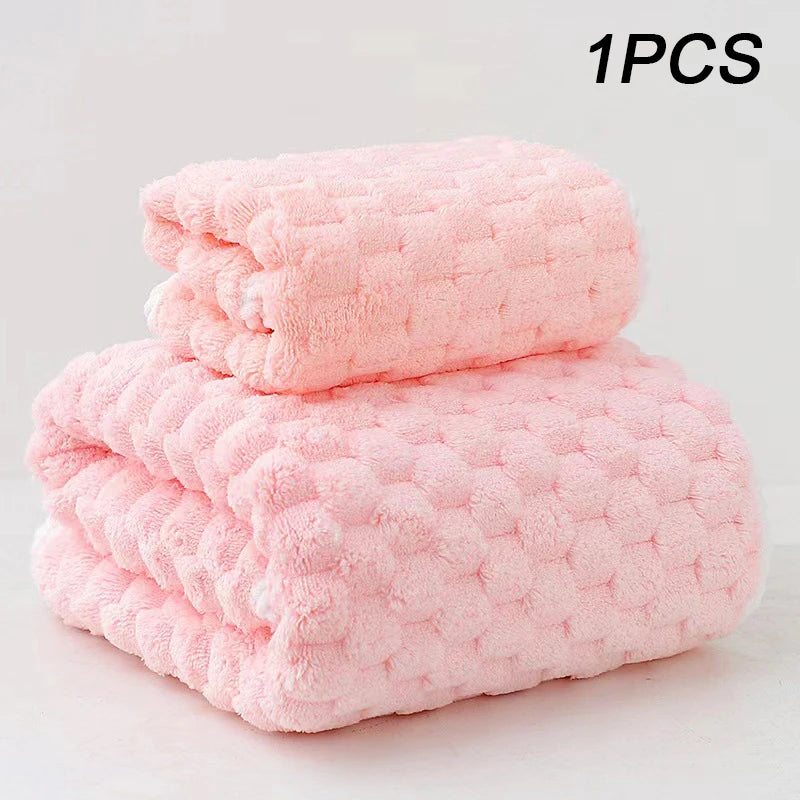 Bamboo Charcoal Coral Velvet Bath Towel – Super Absorbent